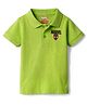 Babyhug Marvel Cotton Knit Half Sleeves Polo T-Shirt With Spider Man Print - Green