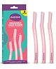 Evereve Reusable Face Razor for Women Dermaplaning Hair Removal Tool with Anti-Slip Grip - Pack of 3