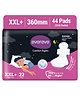Evereve Comfort Nights Sanitary Pads 360mm Extra Long Night Pads with Wider Back XXL+ Pack of 44