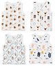The Boo Boo Club Muslin Woven Pack Of 4 Sleeveless Animals  Printed Jhablas - Multi Colour