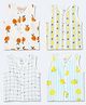 The Boo Boo Club Muslin Woven Pack Of 4 Sleeveless Striped & Checked Jhablas - Multi Colour