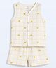 The Boo Boo Club Muslin Woven  Sleeveless Hearts Printed Checked Top &  Shorts Set - Multi Colour