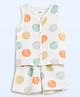 The Boo Boo Club Muslin Woven Sleeveless Polka Dots Printed Top & Shorts Set - Multi Colour