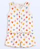 The Boo Boo Club Muslin Woven Sleeveless Hearts Printed Top & Shorts Set - Multi Colour
