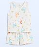 The Boo Boo Club Muslin Woven Sleeveless Unicorn Printed Top & Shorts Set - Multi Colour