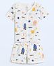 The Boo Boo Club Muslin Woven Half Sleeves Sea Life Printed Shirts & Shorts Set - Multi Colour