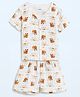 The Boo Boo Club Muslin Woven Half Sleeves Teddy Printed Coordinating Shirt & Shorts Set - Multi Colour