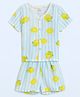 The Boo Boo Club Muslin Woven Half Sleeves Lemon Printed Striped Coordinating  Shirt & Shorts Set - Multi Colour