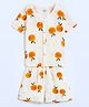 The Boo Boo Club Muslin Woven Half Sleeves Orange Printed Coordinating Shirt & Shorts Set - Multi Colour