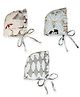 Cocoon Care Bamboo Cotton Knit Pack Of 3 Animal & Abstract Printed Caps - Multi Colour
