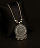 Jewelz Oxidised Silver Tribal Pendant Necklace