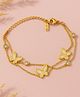 jewelz Gold Finish Double Layer Butterfly Bracelet