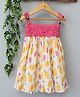 Woonie Cotton Hand Knitted Sleeveless Crochet Detailed Dress - Multi Colour