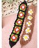 Woonie Cotton Set Of 2 Hand Knitted Floral Design Headband - Multi Colour