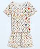 The Boo Boo Club Muslin Woven Half Sleeves Floral & Leaves Printed Shirt & Shorts Set - Multi Colour