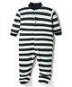 Kidi Wav Full Sleeves Autumn Theme Printed Footed Romper -  Navy Blue