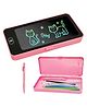 New Pinch LCD Writing Tablet Pencil Case for Kids  Portable Drawing Board Pen Box, Educational Creative Kit (Pink)
