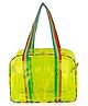 New Pinch Transparent Tote Bag Water Resistant unisex PVC Tote Bag For swimming ,  Office, College, Travel, Cosmetics, Gym, Stadium with Reinforced Straps Height 25 cm(Neon )