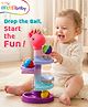 Intellibaby Stack N' Roll Spiral Tower - Unicorn | Colourful Ball Drop & Spiral Track Toy | Fine Motor Skills | Hand-Eye Coordination | Cause & Effect Learning | Multicoloured | BIS Certified