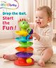 Intellibaby Stack N' Roll Spiral Tower - Hippo | Colourful Ball Drop & Spiral Track Toy | Fine Motor Skills | Hand-Eye Coordination | Cause & Effect Learning | Multicoloured | BIS Certified