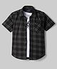 Pine Kids Cotton Woven Half  Sleeves Checks Shirt & Printed T-Shirt - Multicolor