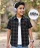 Pine Kids Cotton Woven Half  Sleeves Checks Shirt & Printed T-Shirt - Multicolor