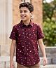 Pine Kids Cotton Woven Shirts Printed Half Sleeves Multi Color 6-7 Years