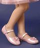 Pine Kids Slip On Ballerina With Bow Pearl Applique - Pink