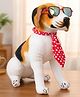 Tickles 44 cm Sitting Beagle Animal Dog Wearing Googles and Tie Soft Stuffed Plush Toy for Kids Boys & Girls (Color: White)