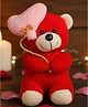 Tickles 45 cm I Love You Ballon Heart Teddy Soft Stuffed Plush Toy for Boys & Girls, Wife & Husband Valentine Gift - Red
