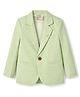 Rikidoos Cotton Woven Full Sleeves Solid Blazer With Applique - Light Green