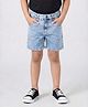 Kiddopanti Denim Washed Shorts - Light Blue