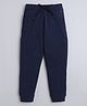 Celsius Cotton Blend Knit Solid Track Pants - Denim