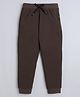 Celsius Cotton Blend Knit Solid Track Pants - Cocoa