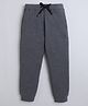 Celsius Cotton Blend Knit Solid Track Pants - Charcoal