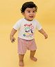 A Toddler Thing Cotton Knit Half Sleeves You Are All Kinds Of Beautiful Text Printed Tee & Shorts Set - Red