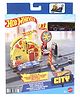 Hot Wheels City Speedy Pizza Pick-Up Track Set with Toy Car and Pizza Shop Features- Multicolor