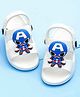 Yellow Bee Marvel Featuring Captain America Applique Detailed Slingback Sandals - White
