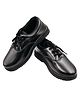 Priansha Kids Solid Lace Up School Shoes - Black