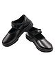 Priansha Kids Solid Velcro Closure School Shoes - Black