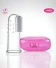 Puchku Baby Silicone Finger Toothbrush with case for Easy Cleaning, Massaging, and Soothing Gums, Oral Hygiene, Pink