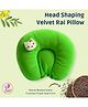 Puchku Mustard Seed Pillow for New Born Baby, Ideal for Round Head Shaping Seed Pillow for 0 to 12 Months Babies (Green )