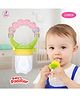 Puchku Baby Pacifier New Born With Rattle Handle Silicone Fresh Fruit Safe Kids Soother (Pink)