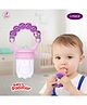 Puchku Baby Pacifier New Born With Rattle Handle Silicone Fresh Fruit Safe Kids Soother (Purple)