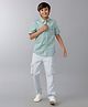 Under Fourteen Only Solid Cargo Pants - Blue