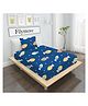 FILYMORE Blue and yellow Elastic Fitted bedsheet for single bed 240 TC made with pure microfiber 1 bedsheet and 1 pillow covers (Size 72x36 inches)fit up to 6 inches mattress(Colour-Blue and Yellow)