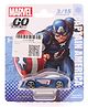 Marvel Go Rapid Racer Captain America Die Cast Free Wheel Toy Car - Blue