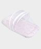 Mi Arcus 100% Cotton Filling Polyester Printed Net Mattress & Head Pillow Set- Peach