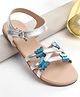 Pine Kids Buckle Closure Sandals With Butterfly Applique - Silver