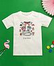 Nino Bambino Organic Cotton Knit Half Sleeves Japanese Theme Torii Gate Printed Tee - White